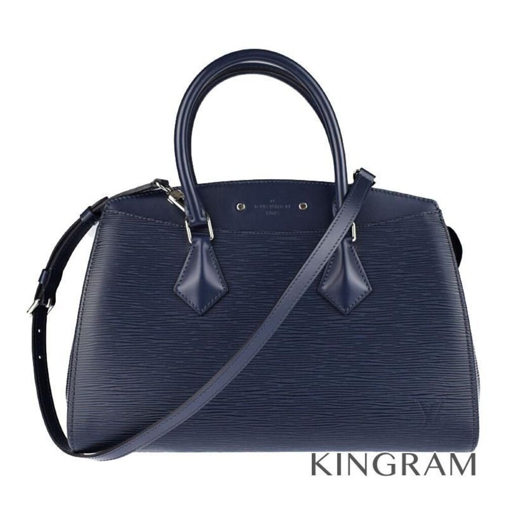 Louis Vuitton Epi Soufflot shoulder strap Indigo Blue leather Handbag